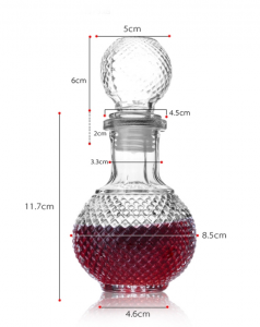 European Whisky Carafe Glass Scotch Decanter with Stopper