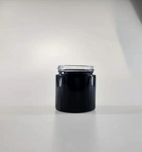 MBK 4OZ Wide Mouth Black Glass Jar with Black Lid – Menbank