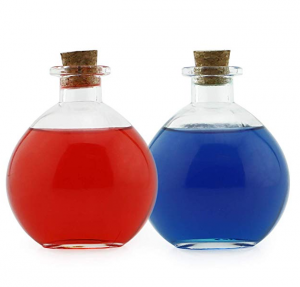8.5OZ Ball Glass Bottle with Cork for Liquor Glass Jar