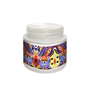 3.5g Labelled Premium Matte White Gummy Glass Jar with White Childproof Lid