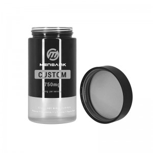 6oz-Printed-Black-Child-Resistant-Glass-Jar-For-Cannabis