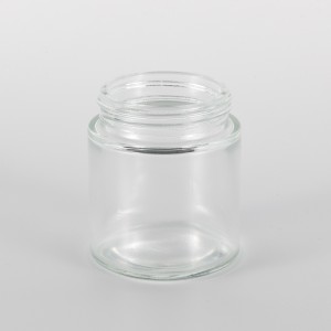 4oz Straight Side Glass Jar with Silver Smooth Childproof Lid