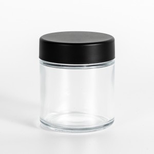 2 Oz Weed Clear Glass Jars for Cannabis Dispensaries