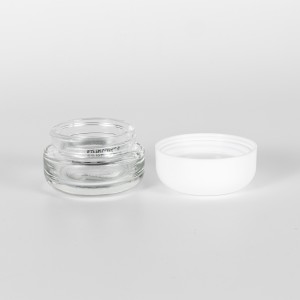 1oz Marijuana Glass Jar with Yellow Dome Cap