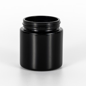 3 oz Child Resistant Matte Black Glass Jars