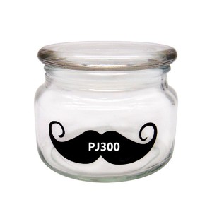 10OZ Glass Storage Coffee Tea Container with Glass Lid