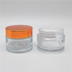 MBK Packaging 50ml 2OZ Clear Glass Makeup Cosmetic Cream Container Portable Travel Glass Bottle – Menbank