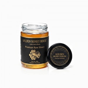 12OZ Airtight round wide mouth glass jar for jam and honey with lug lid
