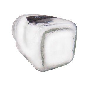 250ml Transparent Square Canister Glass Jar with Stainless Steel Lid for Storage