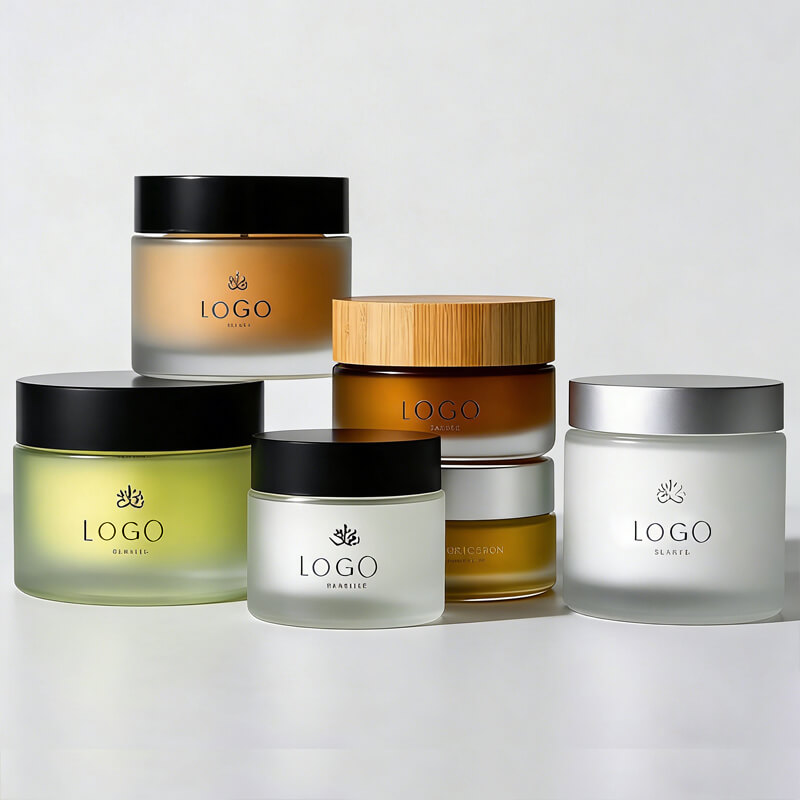 30g 50g Matte Frosted Glass Cream Jar with Plastic