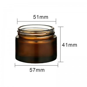 50g 100g Amber Glass Cream Jars with Plastic Lids | Cosmetic Packaging Wholesale