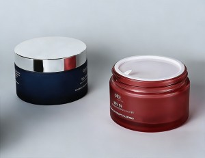 30g 50g Matte Frosted Glass Jar with Box | Multicolor Cream Container Set | Luxury Skincare Packaging OEM