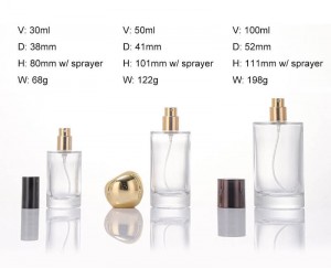 30ml 50ml 100ml Luxury Round Glass Perfume Bottles with Cap & Box | Quality Custom Perfume Packaging