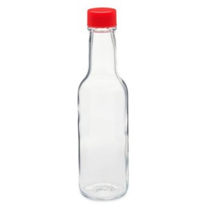 5oz Woozy Round Glass Bottle with Plastic Lid