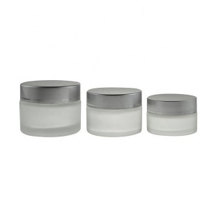 Professional China Square Glass Bottles – MBK Packaging 30ml Frost Face Cream Glass Jar with Metal Lid – Menbank