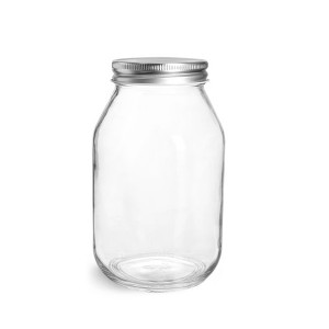 32oz Glass Economy Mason Jar with Silver Lid