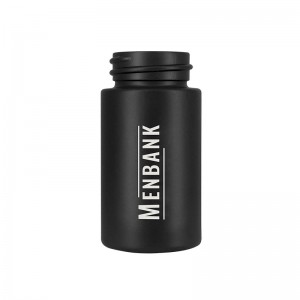 3Pack Matte Black Straight Side Pre-Roll Glass Jar 30-400