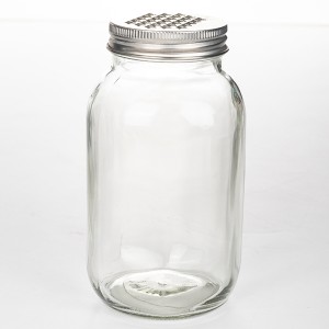 64OZ Plant Glass Mason Jar with Stainless Steel Lid