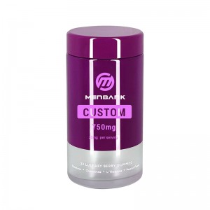 8g/6oz-Printed-Purple-CR-Glass-Jar-Flower-Packaging