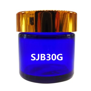 100% Original Mason Jar Metal Lid – MBK Packaging 30ml Round Blue Glass Lotion Cream Jar With Screw Top Lid – Menbank