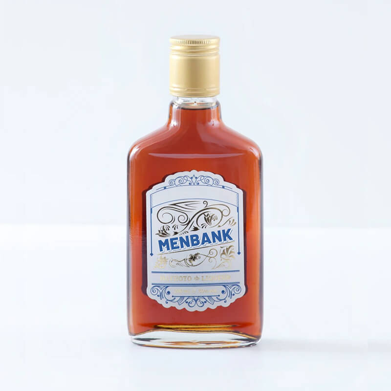375ml Hip Flask Glass Bottle with Tamper Evident Metal Lid Featured Image