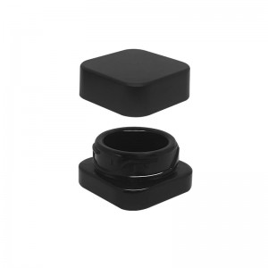 5ml Black Square Child Resistant Glass Concentrate Jar