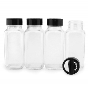 8 Ounce French Square Spice Jar with Shaker Pourer Lid – Menbank