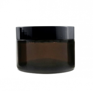 New Arrival China Mason Jar Plants – MBK Packaging Amber 30ml Wide Mouth Glass Balm Herb Jar with Black lid – Menbank
