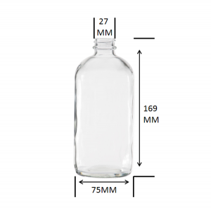 16oz Clear Glass Essential Oil Bottle – Refillable Thick Glass for Aromatherapy & Carrier Oils