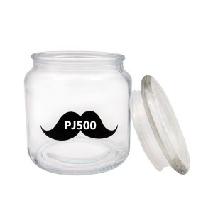 100% Original Glass Jar Container – MBK 500ml Glass Candle Jar Container with Glass Lid – Menbank