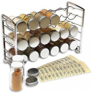 4OZ Mini Round Glass Spice Bottle with Shaker Lid