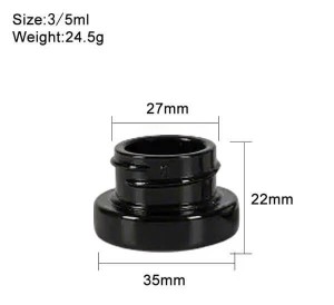 3g/5g Violet black concentrate dab glass container with childproof lid