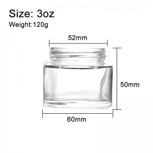 3oz Square Glass Container with Child Resistant Cap