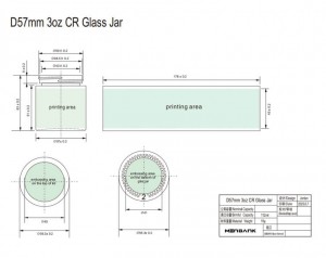 3oz UV Black Glass Weed Storage Jar with CR Cap | Straight Side Cannabis Flower Jar Factory Supply
