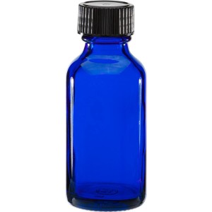 2OZ Boston Cobalt Blue Glass Dropper Bottle with Pipette Lid