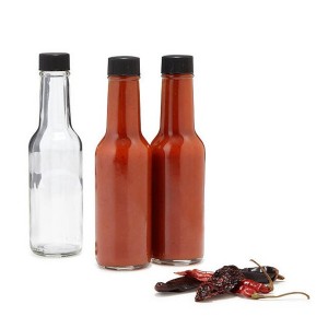 5oz Woozy Round Glass Bottle with Plastic Lid