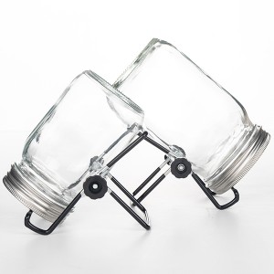Wholesale Price China Glass Jar Set – 24OZ Glass Mason Seed Jar with Sprouting Lid
