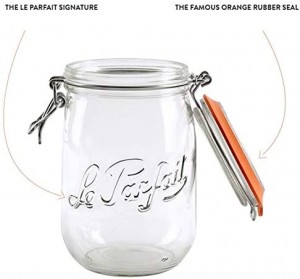 MBK Packaging 1L Glass Storage Canning Clamp Preserve Jar Set