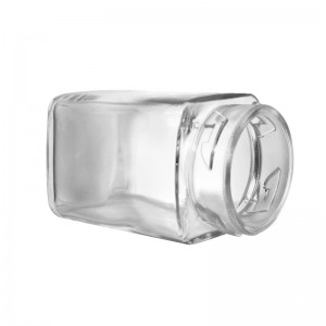 4OZ Square Glass Jar with Square Child Resistant Lid
