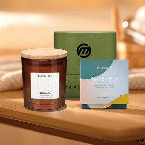 10OZ Thick Amber Glass Candle Jar with Bamboo Lid