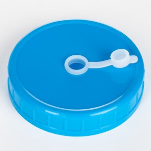 Wide Mouth Plastic Mason Jar Lid with Plug for Boba Tea