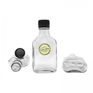 200ml Flint Glass Flask Bottle with Tamper proof Lid