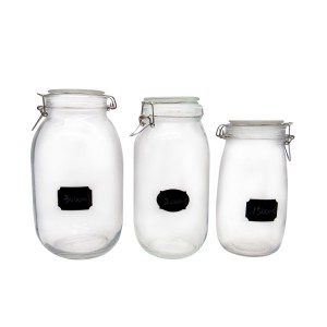 MBK Packaging 2L Cookie Glass Jar with Clamp Lid