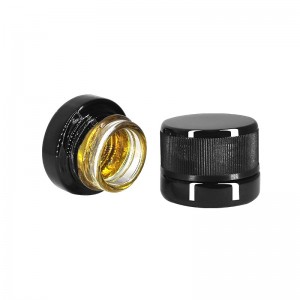 1Gram UV Coating Black Glass Concentrate Jar with CR Lid