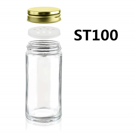 4OZ Mini Round Glass Spice Bottle with Shaker Lid Featured Image
