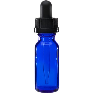 MBK Packaging1/2OZ Blue Glass Bottle with Black Child Resistant Dropper
