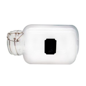 China Large Square 3L Glass Flour Storage Container with Clamp Top – Menbank