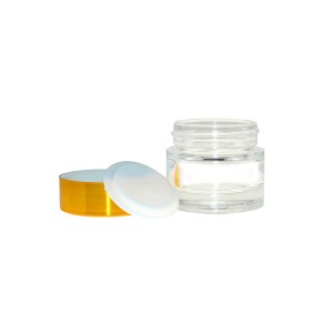 MBK Packaging 10ml Makeup Eye Cream Glass Sample Jar with Lid