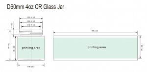 4oz Straight Side Glass Jar with Silver Smooth Childproof Lid