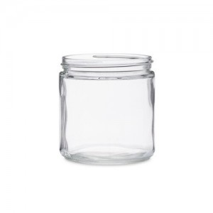 MBK Packaging 16oz clear straight side glass jar with Lid